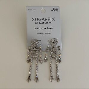 SUGARFIX by BaubleBar Silver Skeleton Earrings
